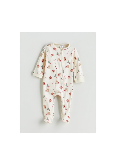 Alıta Cıty Farkıyla Lcw Baby Ekru Yılbaşı Temalı Kız Bebek Tulum - 940159392