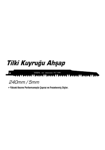 Makro Ağaç Tilki Kuyruğu Ucu Kemik Testeresi Ucu 240 Mm 5 Adet