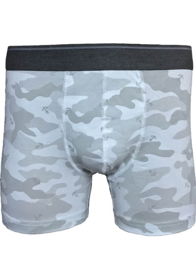 Blackspade Erkek Pamuklu Boxer - Gri Kamuflaj Gri
