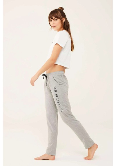 U.S. Polo Assn. Kadın Gri Melanj Pijama Altı 16601