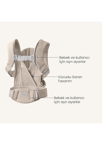 Babybjörn Kanguru Hold Woven Sand Grey