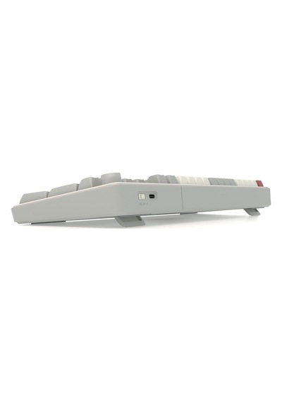 Hk258 Membrane Lcd Rgb Kablosuz/bluetooth Siyah Turuncu Full Türkçe Gaming Klavye Kırmızı Haki