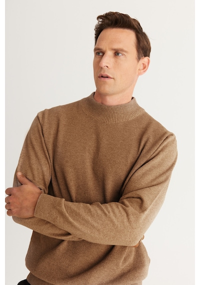Ac&Co / Altınyıldız Classics Erkek Vizon Standart Fit Normal Kesim Yarım Balıkçı Yaka Pamuklu Triko 4A4921100008VIZS Vizon Ac&Co / Altınyıldız Classics Erkek Vizon Standart Fit Normal Kesim Yarım Balıkçı Yaka Pamuklu Triko 4A4921100008VIZS Vizon