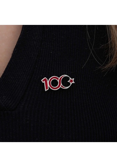 Gümüş Ay Yıldız 100.yıl Rozet