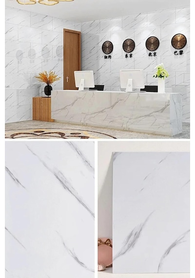 Ukab Dekor Kendinden Yapışkanlı 3d Beyaz Esnek Köpük Pvc Duvar Paneli 30x60 Cm 0,18 M² Banyo Wc