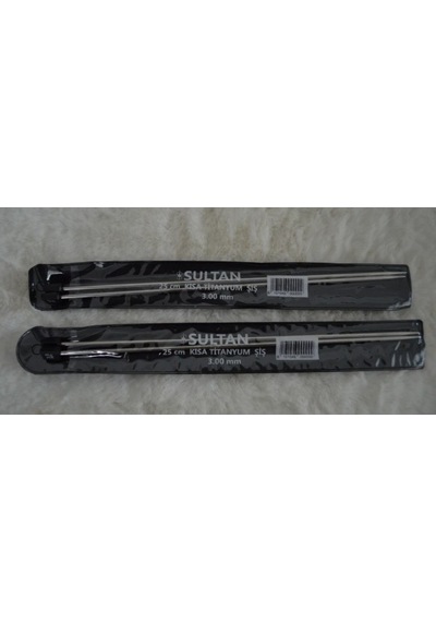 Kısa Titanyum Şiş 25cm 3 No 2 Adet