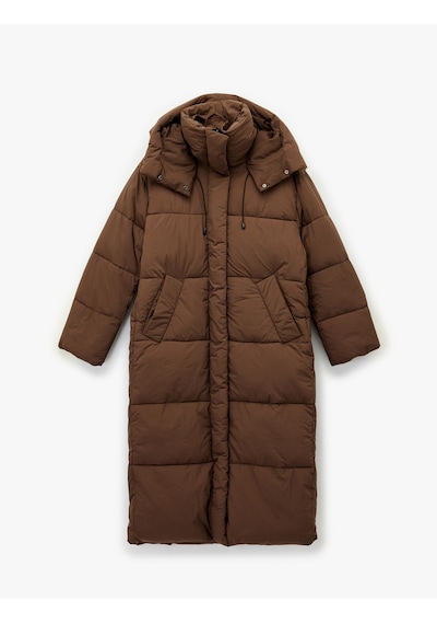 Koton Uzun Kollu Cepli Kapüşonlu Fermuarlı Oversize Su İtici Uzun Şişme Mont Kahverengi 6wak00233ew Kahve Koton Uzun Kollu Cepli Kapüşonlu Fermuarlı Oversize Su İtici Uzun Şişme Mont Kahverengi 6wak00233ew Kahve