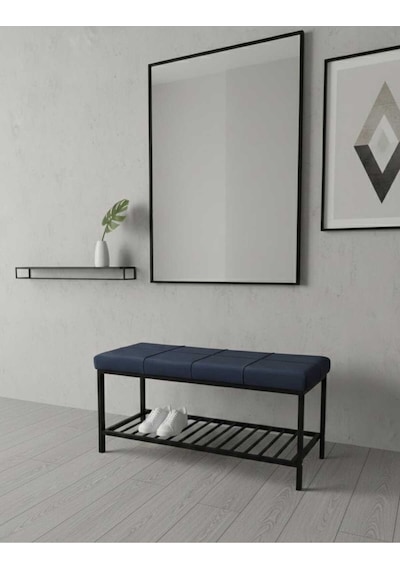 Özcan Metal Metal Ayaklı Raflı Bench Puf Bank Antre Mutfak Salon Yatak Odası Puf Bank 105 40 Lacivert Özcan Metal Metal Ayaklı Raflı Bench Puf Bank Antre Mutfak Salon Yatak Odası Puf Bank 105 40 Lacivert