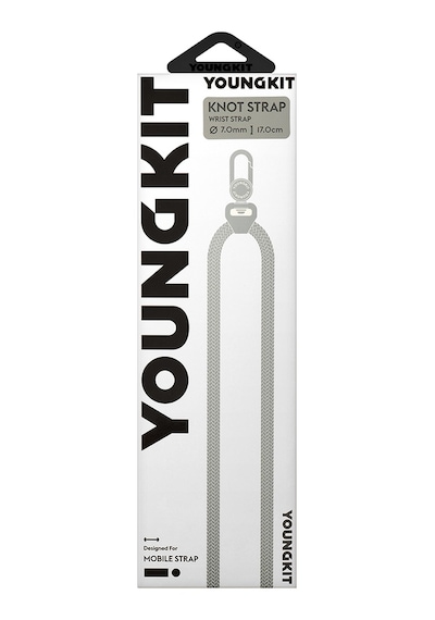 Youngkit Yq002 Yansıtıcı Şerit Desenli Cep Telefonu Bilek Askı İpi Gri