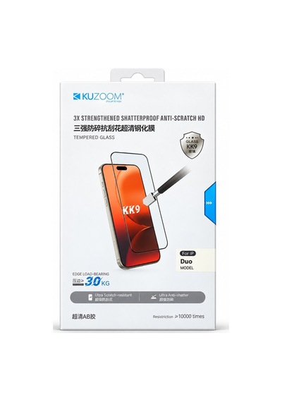 Cihaz Aksesuarı Mobil Aksesuar Dokunmatik Cam Kuzoom Kk9 Ultra Narrow Edge Dustproof Apple iPhone Uyumlu Duo
