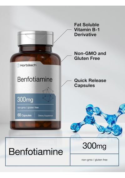 Horbaach Benfotiamine 300mg 60 Capsules