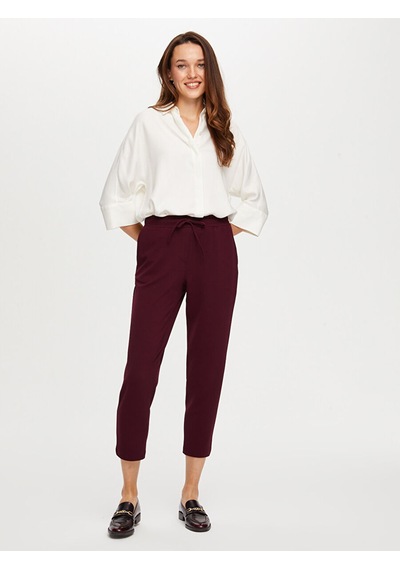 Faik Sönmez Comfort Fit Krep Örme Pantolon W26pnt004 Bw26pnt00442 Mürdüm
