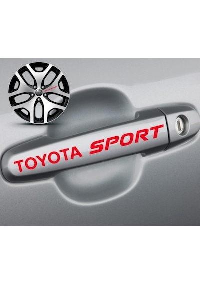 Toyota Kapı Kolu Sport Sticker Yapıştırma 8 Ad