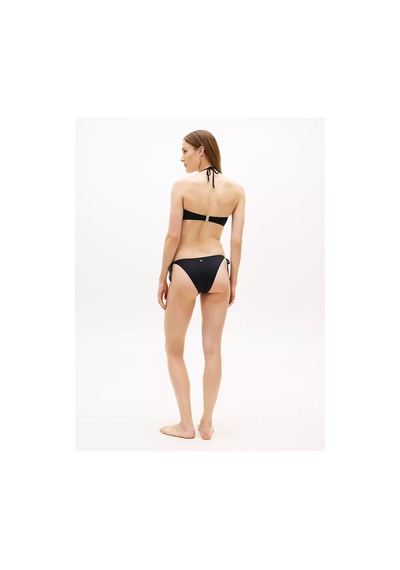 Tommy Hilfiger Kadın Yanlardan Bağlamalı Ve Kaplumbağa Kabuğu Desenli Siyah Bikini Altı-15044 Tommy Hilfiger Kadın Yanlardan Bağlamalı Ve Kaplumbağa Kabuğu Desenli Siyah Bikini Altı-15044