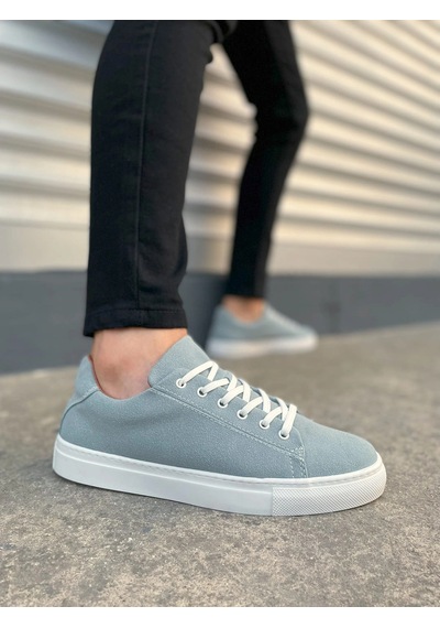 Mevese Austin Bağcıklı Cilt Erkek Günlük Sneaker Ayakkabı - Mavi