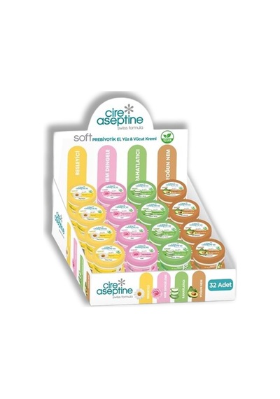 Cire Aseptine Prebiotik Soft Krem 30 Ml Karma 32'li Stant