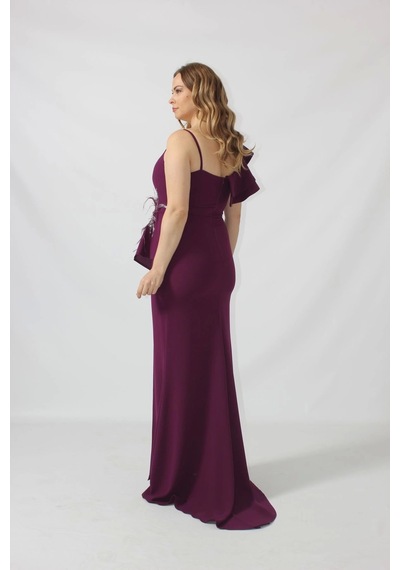 Moda Berray 21927 Mürdüm Omuzu İki Katlı Beli Taş İşlemeli Kadın Büyük Beden Abiye Elbise Moda Berray 21927 Mürdüm Omuzu İki Katlı Beli Taş İşlemeli Kadın Büyük Beden Abiye Elbise