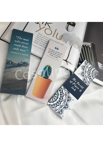 Çift Taraflı Karışık Kitap Ayracı İngilizce Yazılı Bookmark Renkli Hediyelik Okul Kurs Birthday Karne Hediyesi - 3 Adet