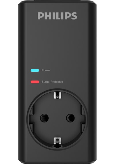 Philips CHP7010B/10 1140 Joule Tekli Akım Korumalı Priz Siyah