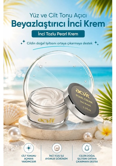 Acvit Koltuk Altı Ve Dirsek Beyazlatıcı ve Koruyucu İnci Krem 50 ML