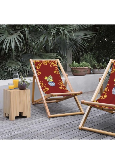 Bluehomeconcept Red Lemon Katlanabilir Şezlong