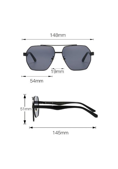 Unisex Metal Çerçeveli Uv400 Korumalı Güneş Gözlüğü Es221 Mor - 712254487 Gri
