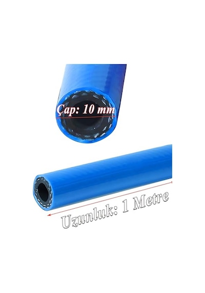 Badem10 İlaçlama Hortumu Basınçlı 240 Bar 10 Mm 1 Metre Ağaç Bitki Yaprak Sebze Meyve Tarım Ziraat Hortum