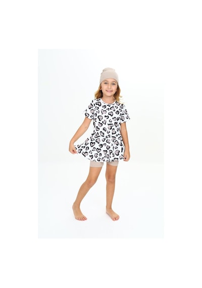My Kids Wear Üç Parça Kız Çocuk Boneli Mayo Kırmızı - Beyaz
