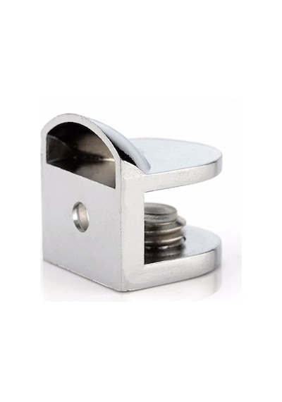 Tırnak Lüx Metal Cam Raf Tutucu Cam Etejer Menteşesi Krom Metal Vidalı 12 Mm 4 Adet Belirtilmemiş