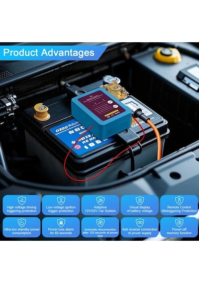 Topnotch Blue 12v 240a Uzaktan Kumandalı Akü Anahtarı Araç Karavan Atv Tekne Batarya Bağlantı Şalteri