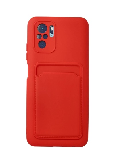 Xiaomi Redmi Note 10s Kılıf Kelvin Kartvizitli Silikon - Kırmızı 0.2M-Çok Renkli
