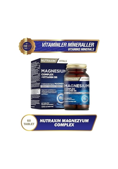Nutraxın Magnezyum Complex+ Vitamin B6 60 Tablet