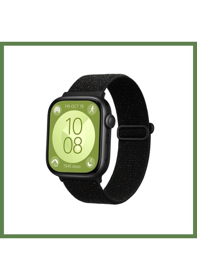 Bezos Huawei Fit 4 Star Kordon - Benekli Siyah Hb006