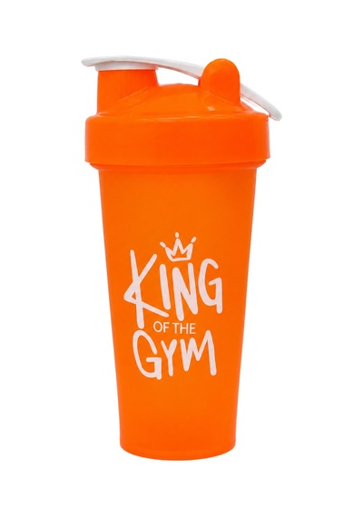 King Of The Gym Shaker 650 Ml Ölçekli Ve Sızdırmaz Kapaklı Protein Shaker 2'li Set Pembe+turuncu Pembe-turuncu