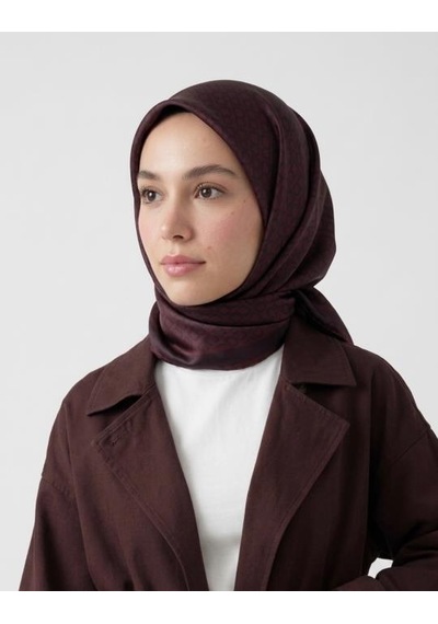 Bushu Mini Mono Twill Eşarp bordo