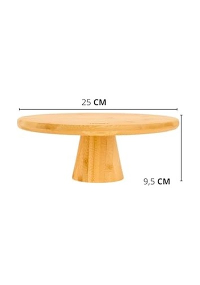 Yuvarlak Pasta Ve Börek Sunumluk Standı -24 X 9 5 Cm Doğal Ve Şık Servis Tablası Diğer