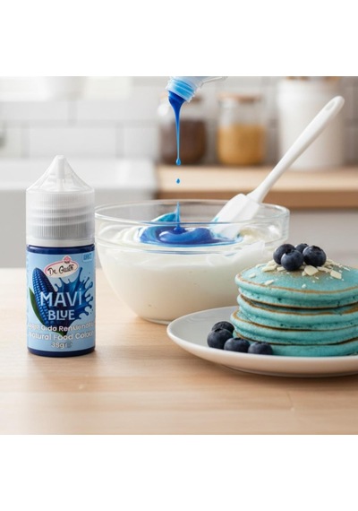 Likit Mavi Doğal Gıda Boyası 35 G Bitkisel Kaynaklı, Pasta Ve Tatlılar İçin Katkısız Sıvı Renk Boyası