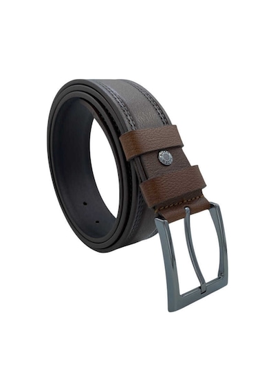 Süzer Deri 4 Cm. Spor Hakiki Deri Dikişli Kemer Kahverengi Kahverengi