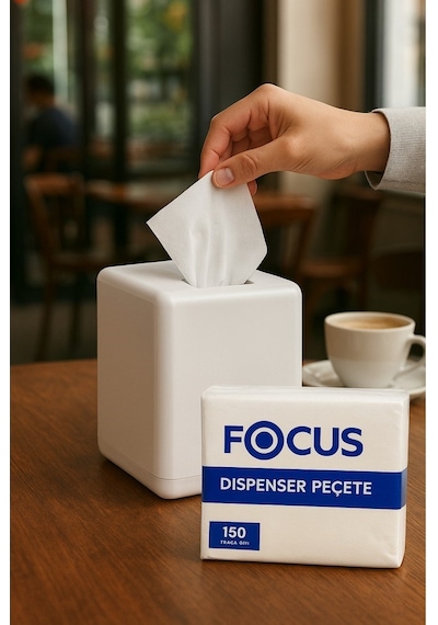 Dispenser Peçete, Masaüstü Peçete, 18x24 Cm 18 Paket X 150 Adet Kolide Toplam 2700 Peçete
