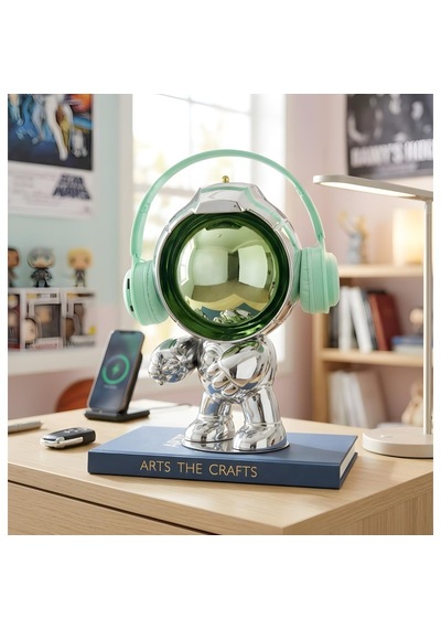 Dekoratif Astronot Heykelcik Reçine + Galvaniz Kaplama 1.