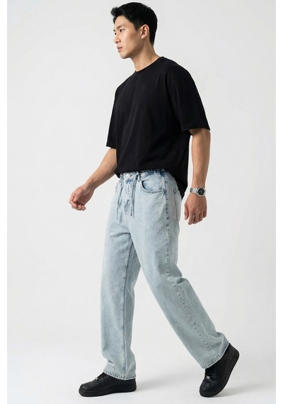 Bigdart Erkek Rahat Kesim Baggy Jean Pantolon 30075 - Mavi