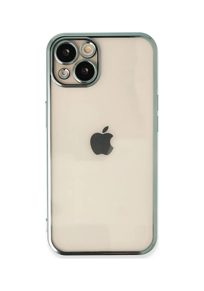 Newface Apple iPhone Uyumlu 14 Kılıf Razer Lensli Silikon - Yeşil