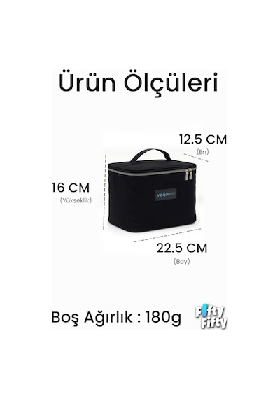 Isı Yalıtımlı Termal Yemek Beslenme Çantası Mama Taşıma Termos Çanta Sıcak Ve Soğuk Cepli -ffvgnb1063 Siyah