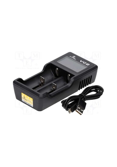 Xtar Vc2 Pil Şarj Aleti Lcd Ekranlı 18650 26650 Li-ion Akıllı Şarj Cihazı