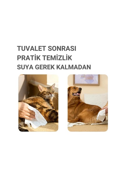Greenwich Kedi Ve Köpek Hijyen Mendili 50'li Tekli Paket Yüz, Pati, Kulak Ve Arka Bölge Temiz