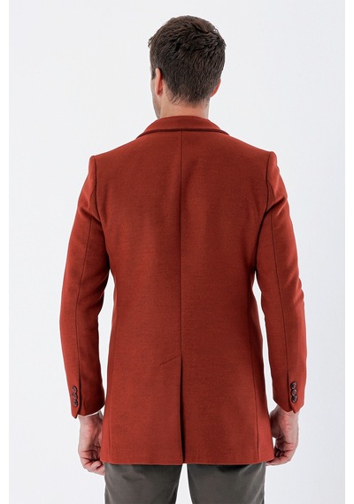 İmza Kiremit Kaşe Mono Yaka Kapitoneli Astar Slim Fit Dar Kesim Klasik Kaban 1008235171-Kiremit İmza Kiremit Kaşe Mono Yaka Kapitoneli Astar Slim Fit Dar Kesim Klasik Kaban 1008235171-Kiremit