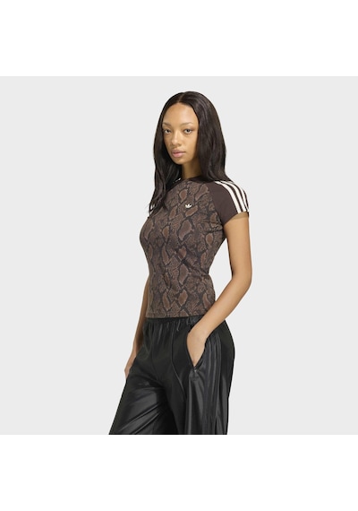 Adidas Snake Print Cali Kadın Kahverengi Tişört Kx1889