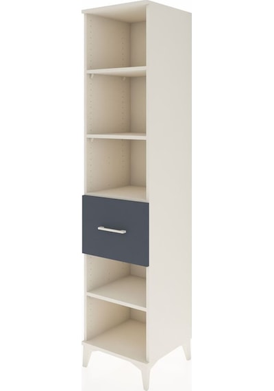 Hyperion Dolap 4 Raflı Tek Çekmeceli 44x44x195 Aytaşı-antrasit Aytaşı