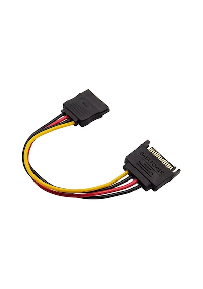 Sata 15 Pin Dişi Erkek Uzatma Kablosu Sata Hdd Güç Kablosu 30 Cm