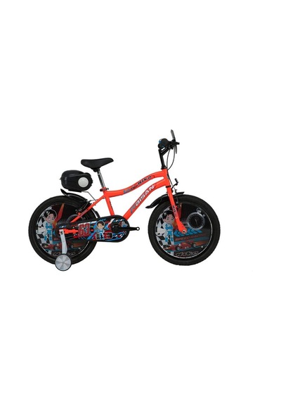 Bisan Nıko Erkek Çocuk Bisikleti 30cm V 20 Jant Neon Turuncu Mavi - Turuncu